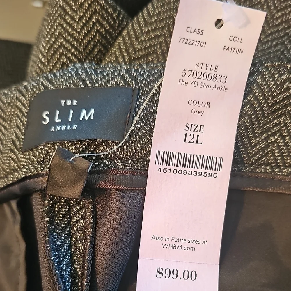 White House Black Market Gray Slim Ankle Pants